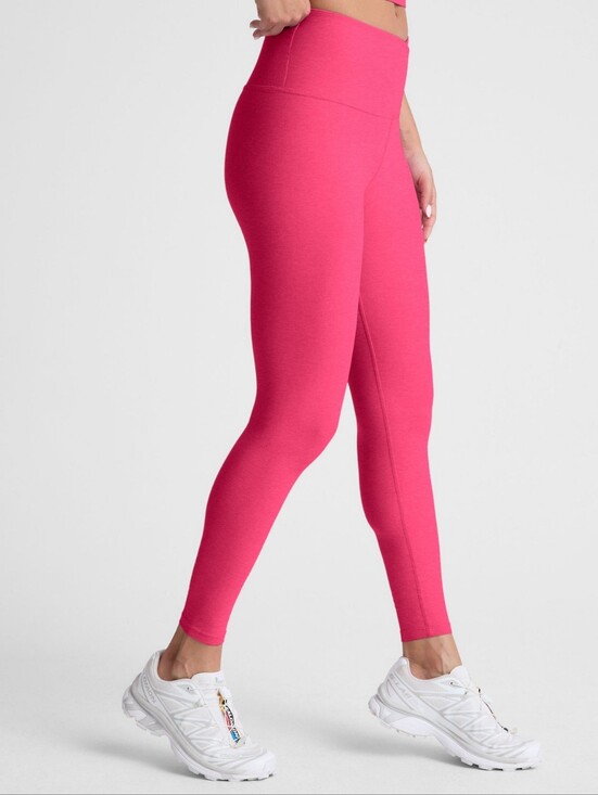 Beyond Yoga Pants - Beyond Yoga Spacedye At Your Leisure High Waisted Midi Legging Vivid Pink Medium